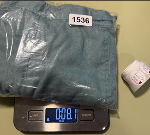 inventory system for resellers — numbered item on scale